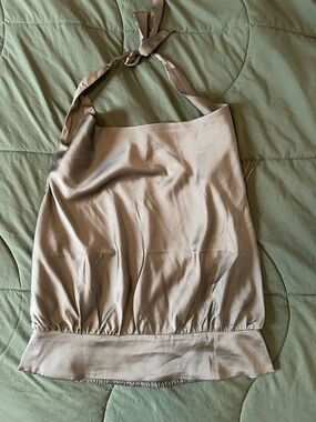 Express Olive Green Halter Tank Top